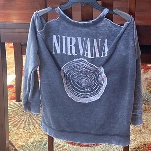 Nirvana Cold Shoulder Sweathirt Size L